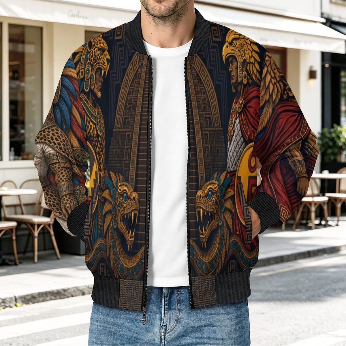 custom Men's Lightweight Zip-Up Jacket(All-Over Printing)
