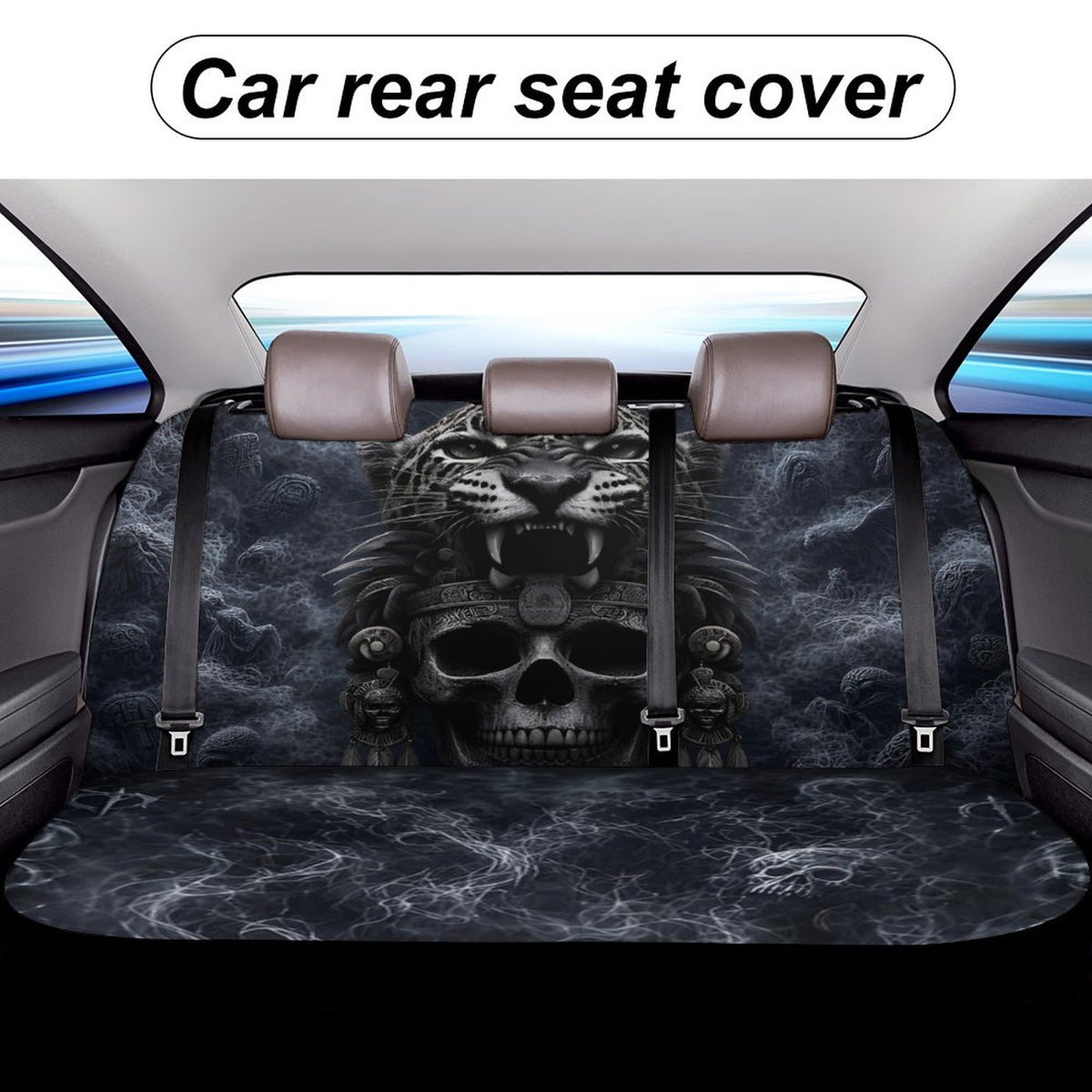 Custom Aztec Jaguar Back Seat Cover for Cars