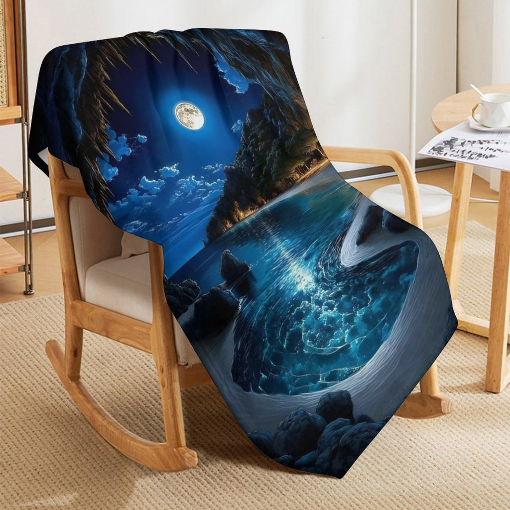 Custom Flannel Throw Blanket for Bedroom 30"×40"
