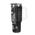 Custom Cat mug shot 40oz Insulated Tumbler with Handle and Straw