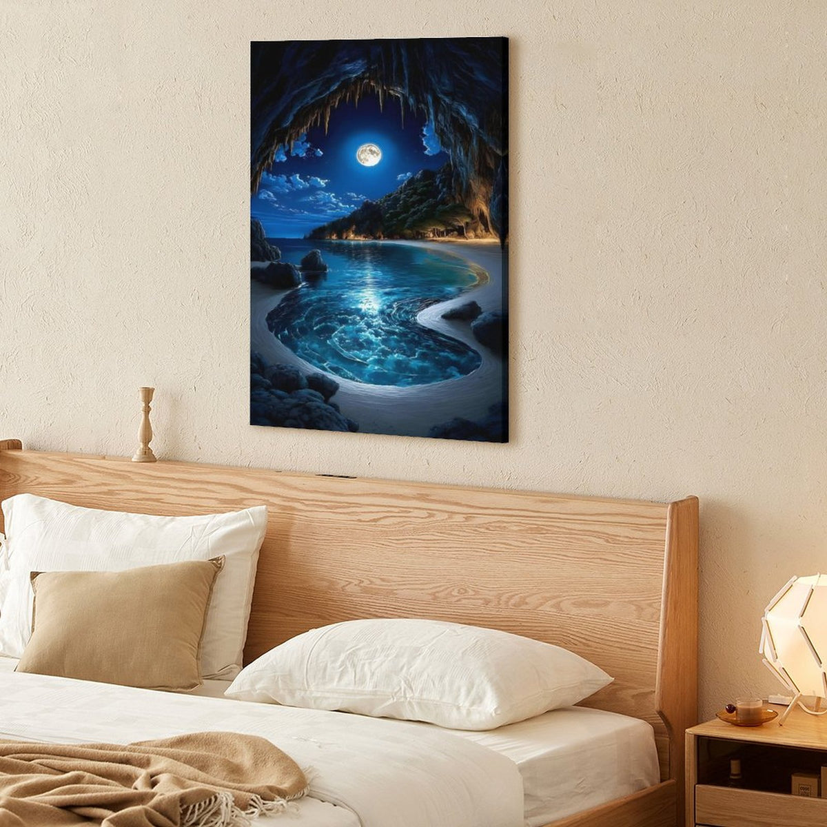Modern Framed Canvas Wall Art Print–Large Wooden Frame for Living Room