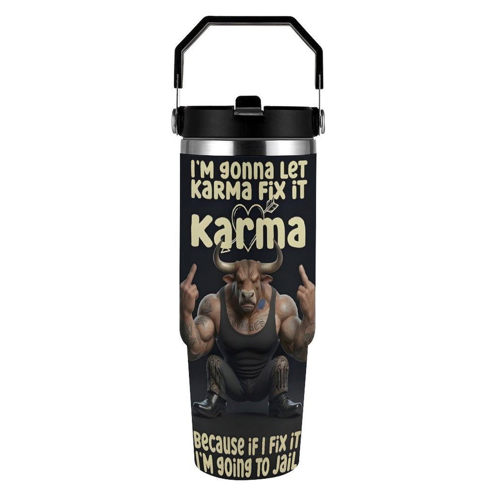 custom Bull 30oz Car Cup with Handle