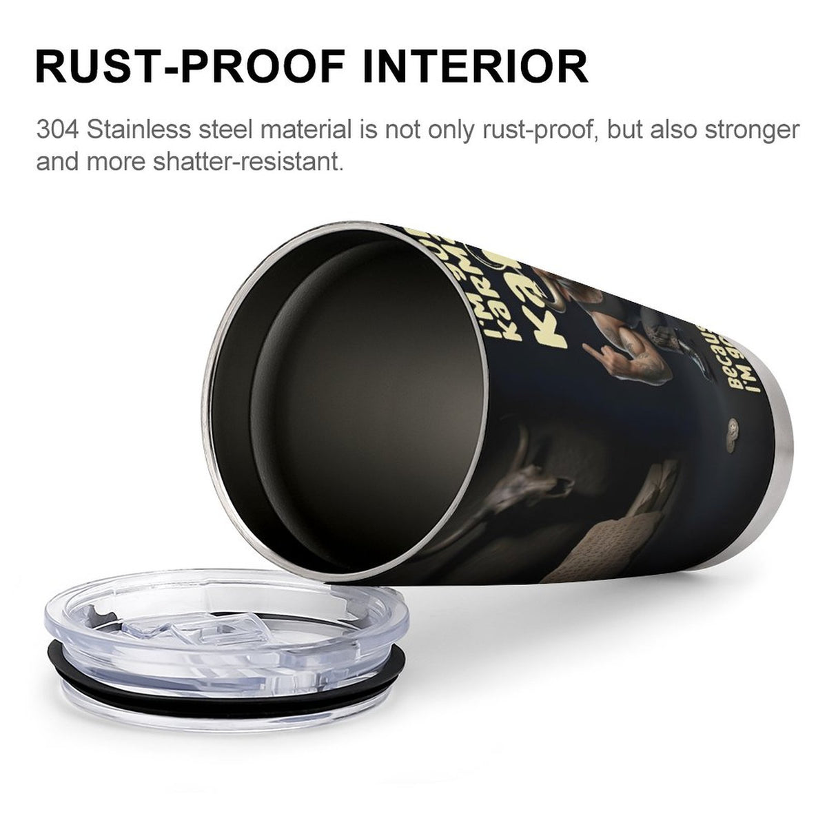Custom Bull 20oz Insulated Stainless Steel Cup with Lid