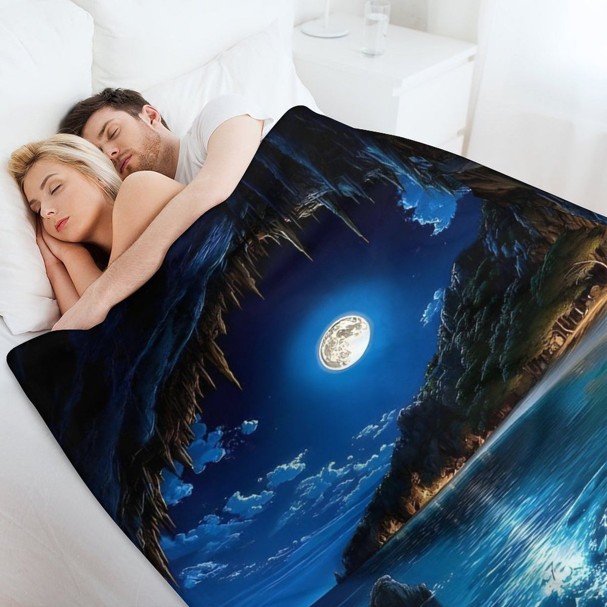 Custom Flannel Throw Blanket for Bedroom 30"×40"