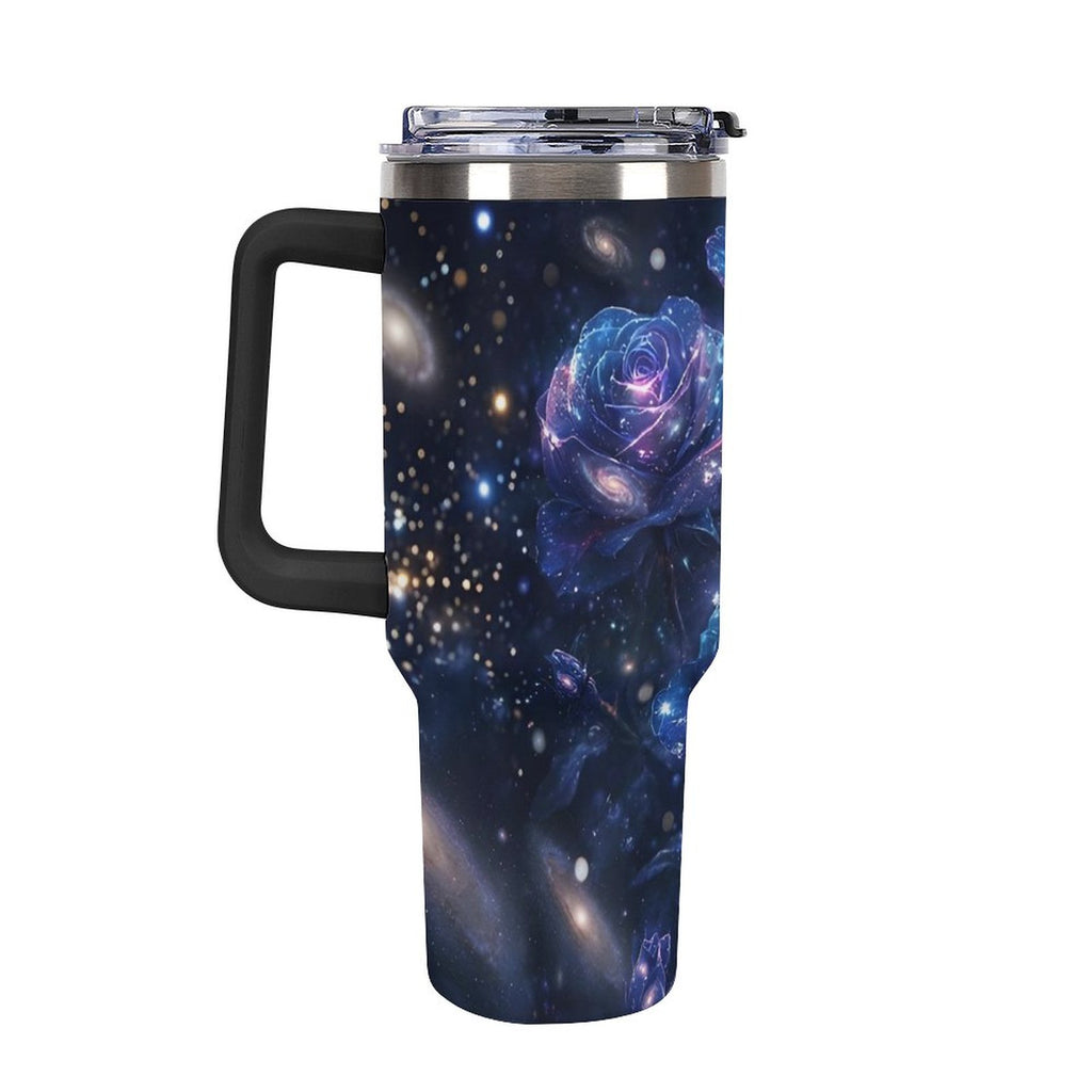 Custom 40oz Insulated Tumbler with Handle and Straw
