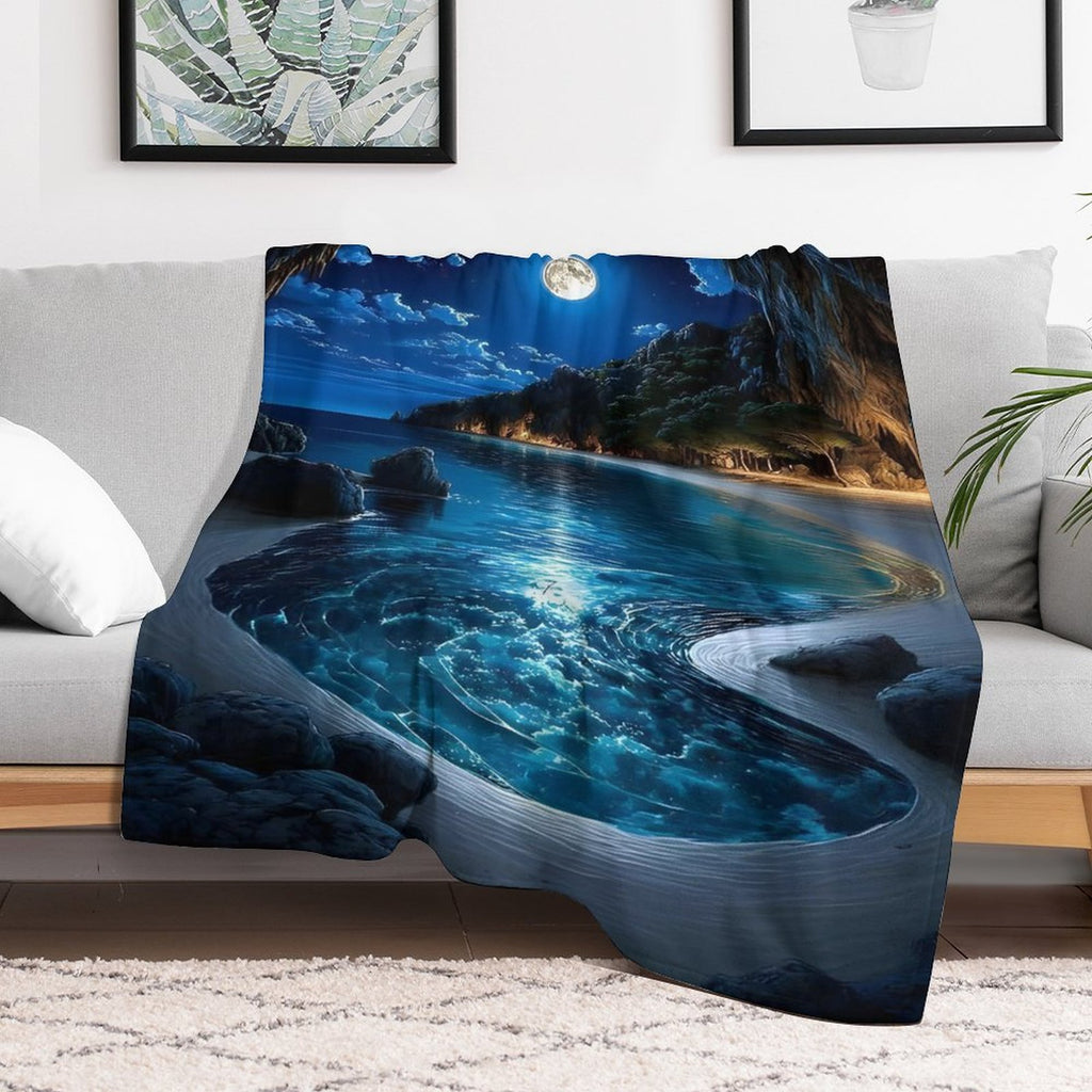 Custom Flannel Throw Blanket for Bedroom 30"×40"