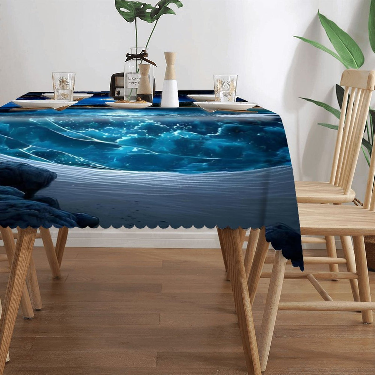 Kitchen Rectangular Tablecloth(One-sided Printing)