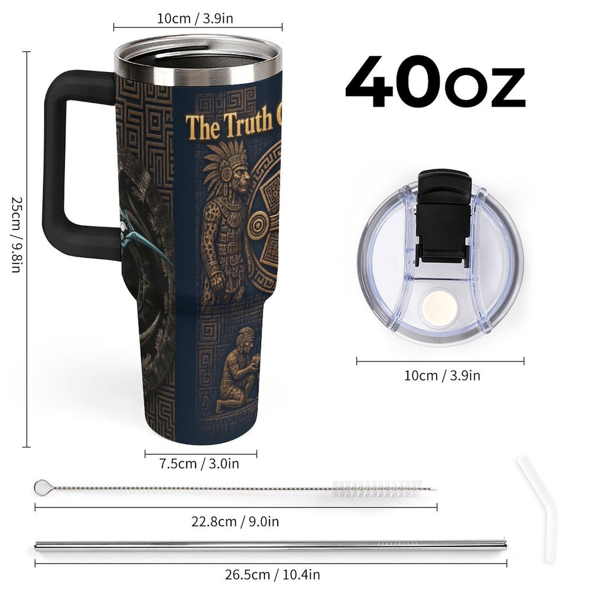 The House Tumbler 40oz Insulated Tumbler with Handle and Straw