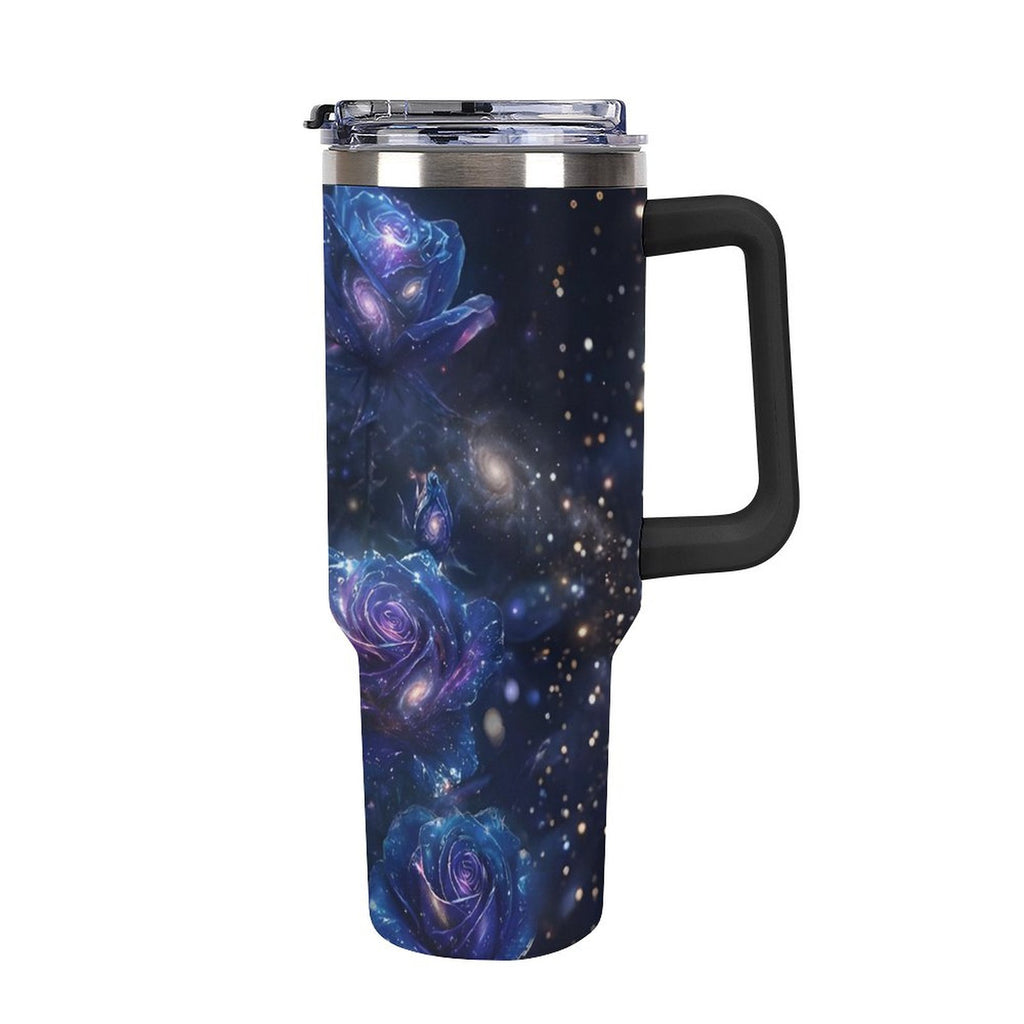 Custom 40oz Insulated Tumbler with Handle and Straw