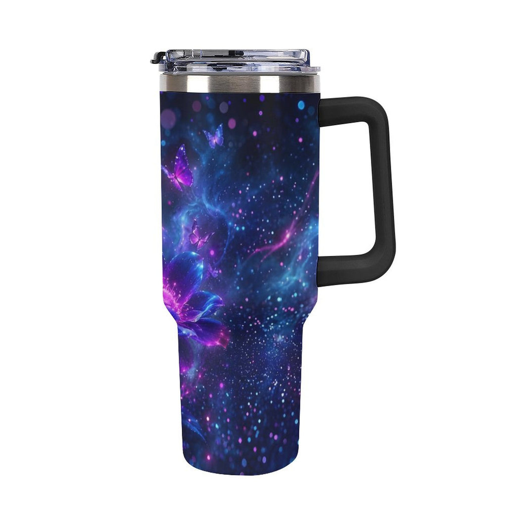 Custom 40oz Insulated Tumbler with Handle and Straw