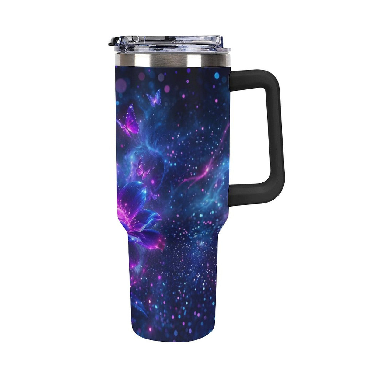 Custom 40oz Insulated Tumbler with Handle and Straw