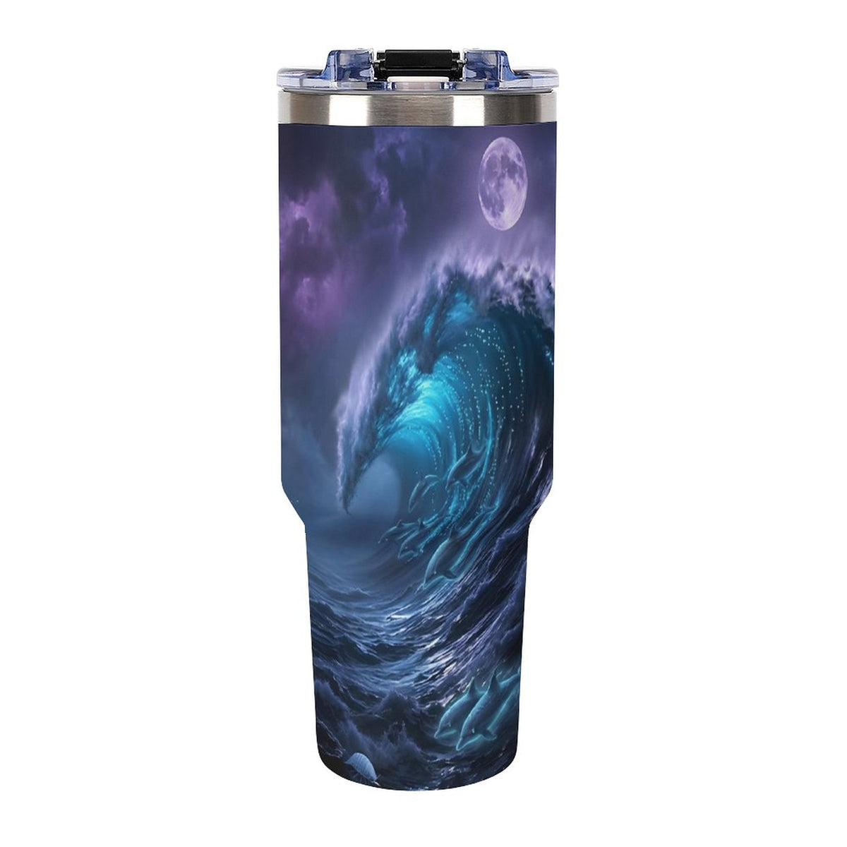 Custom 40oz Insulated Tumbler with Handle and Straw