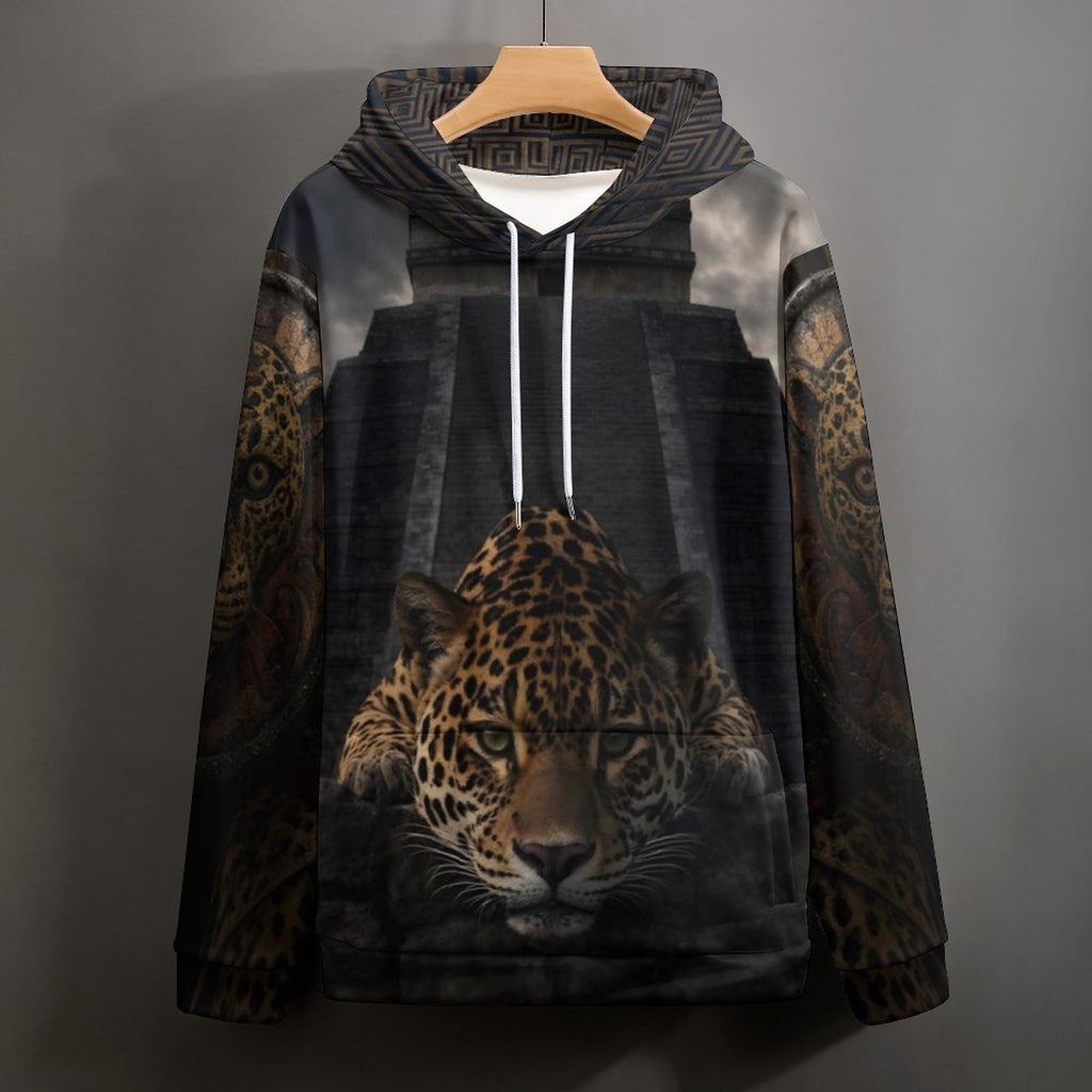 Custom Aztec Jaguar Men's Cool Hoodie with Double-layer Cap