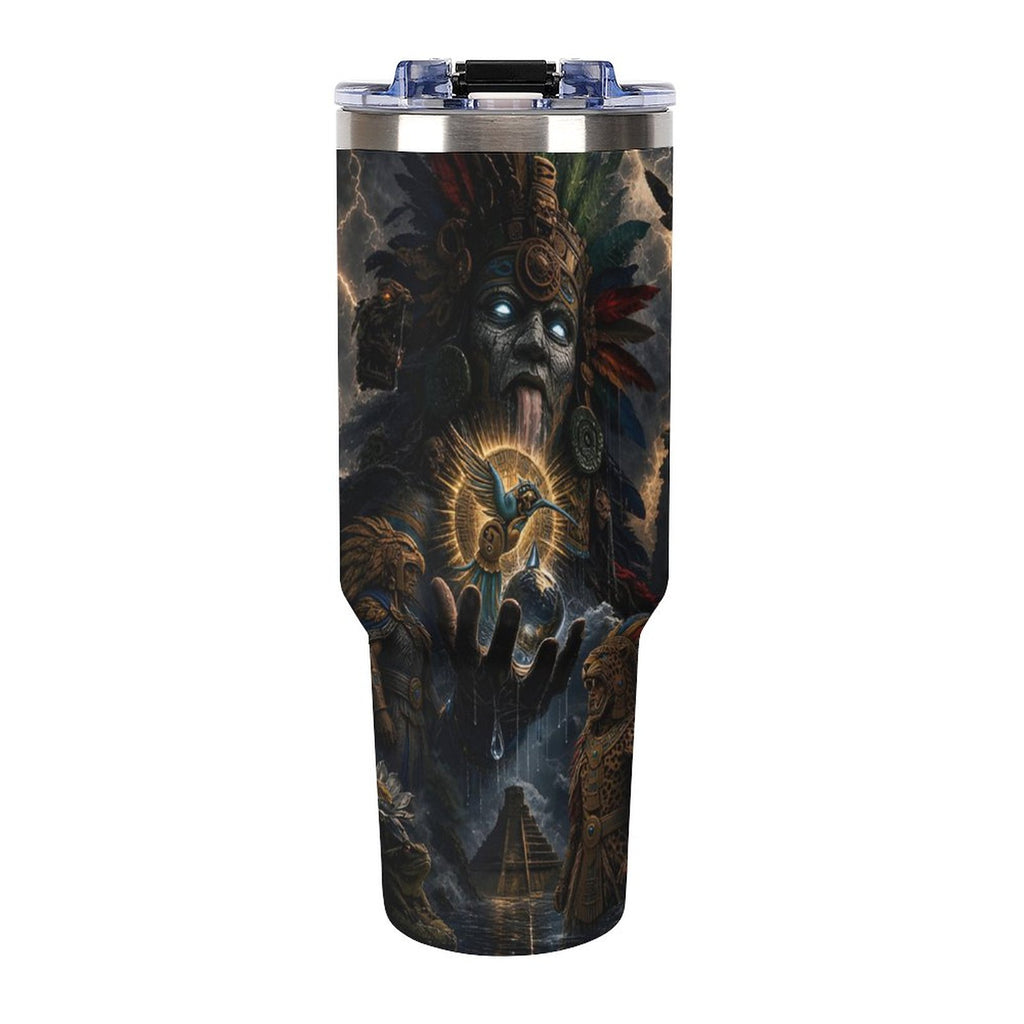 Aztec 40oz Insulated Tumbler with Handle and Straw