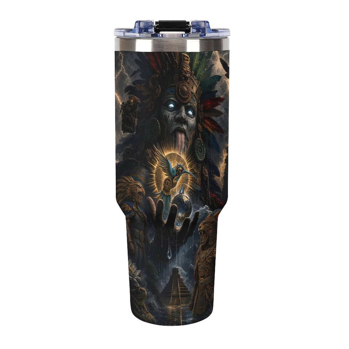 Aztec 40oz Insulated Tumbler with Handle and Straw
