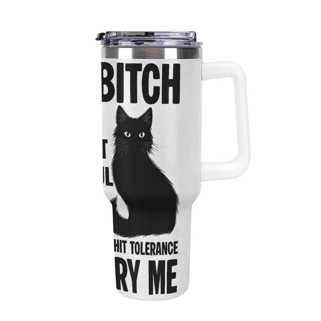 40oz Insulated Tumbler with Handle and Straw