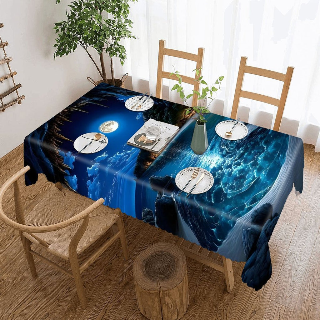 Kitchen Rectangular Tablecloth(One-sided Printing)